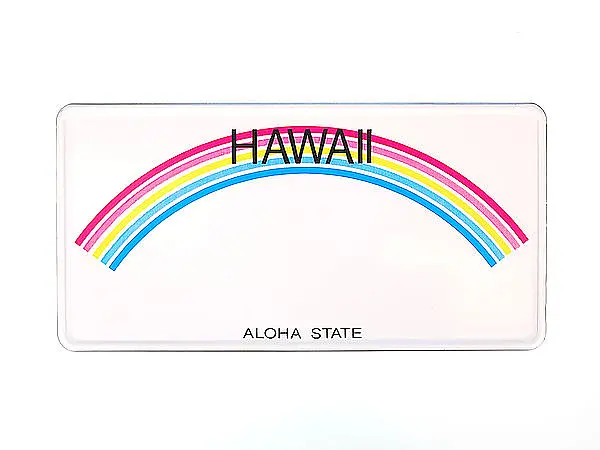 Bild von hawaii plate regenbogenschjpg | Individuelle 🎁 persönliche 🎁 personalisierte Geschenke bedruckt ▪ bestickt ▪ graviert