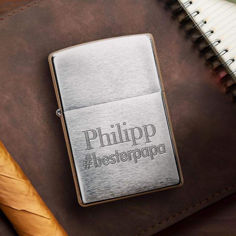 Bild von zippo feuerzeug personalisiejpg | Individuelle 🎁 persönliche 🎁 personalisierte Geschenke bedruckt ▪ bestickt ▪ graviert