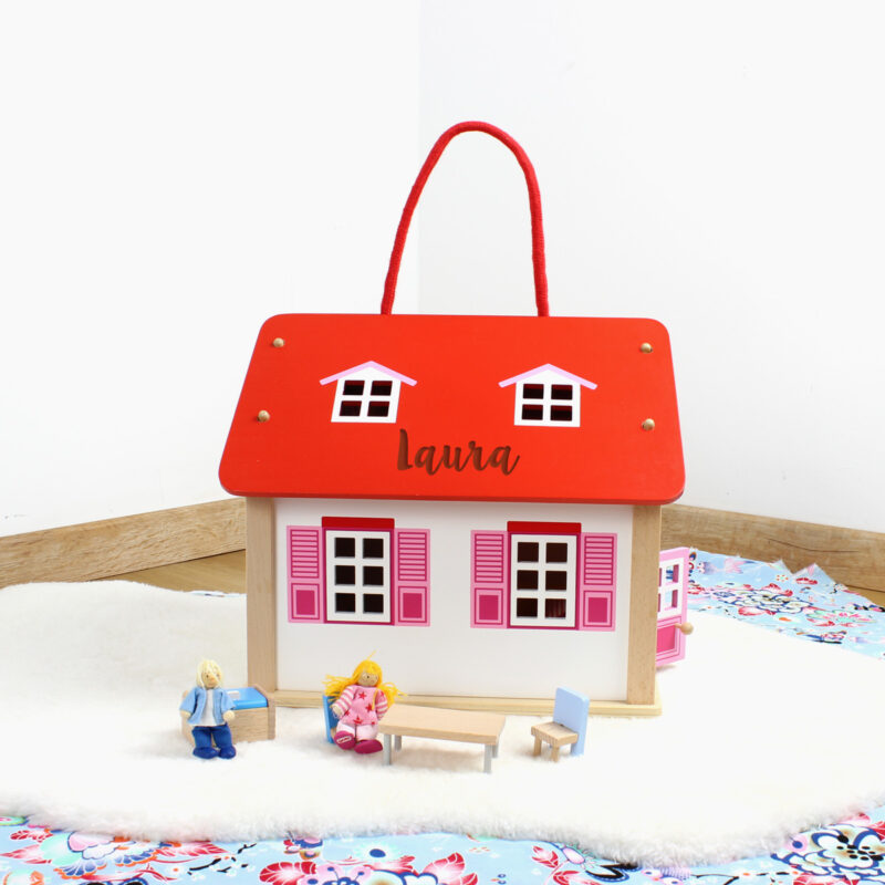 Bild von puppenhaus spielhaus koffer aujpg | Individuelle 🎁 persönliche 🎁 personalisierte Geschenke bedruckt ▪ bestickt ▪ graviert