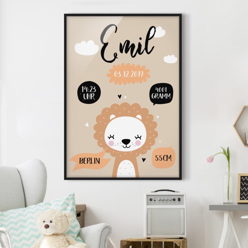 Bild von bild mit rahmen kinderzimmerjpg | Individuelle 🎁 persönliche 🎁 personalisierte Geschenke bedruckt ▪ bestickt ▪ graviert