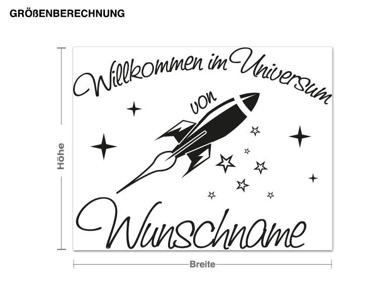 Bild von wunschtext wandtattoo kinderzijpg | Individuelle 🎁 persönliche 🎁 personalisierte Geschenke bedruckt ▪ bestickt ▪ graviert