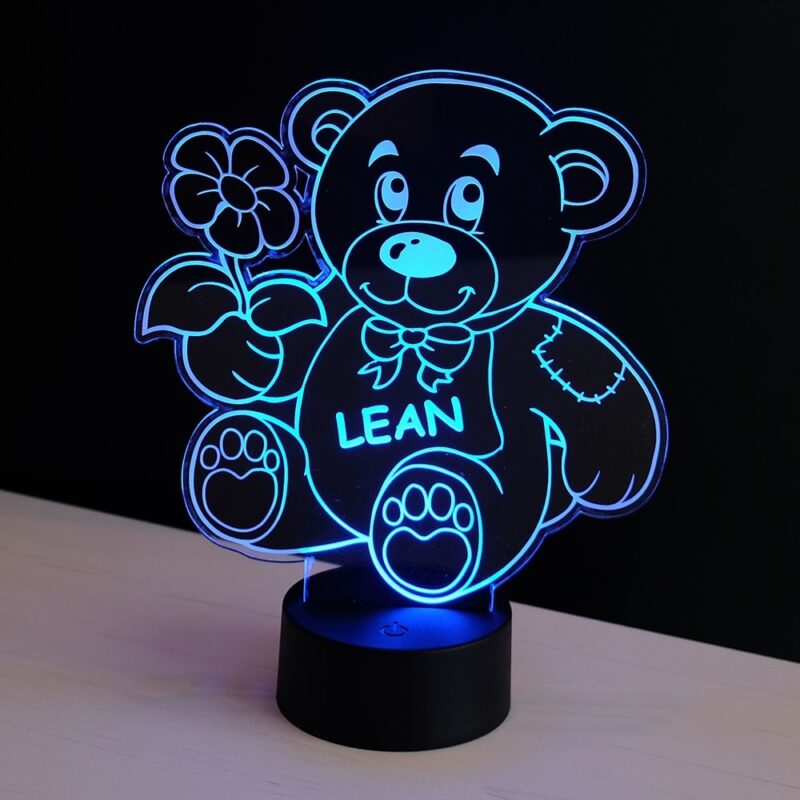 Bild von led licht teddybaer mit namensjpg | Individuelle 🎁 persönliche 🎁 personalisierte Geschenke bedruckt ▪ bestickt ▪ graviert