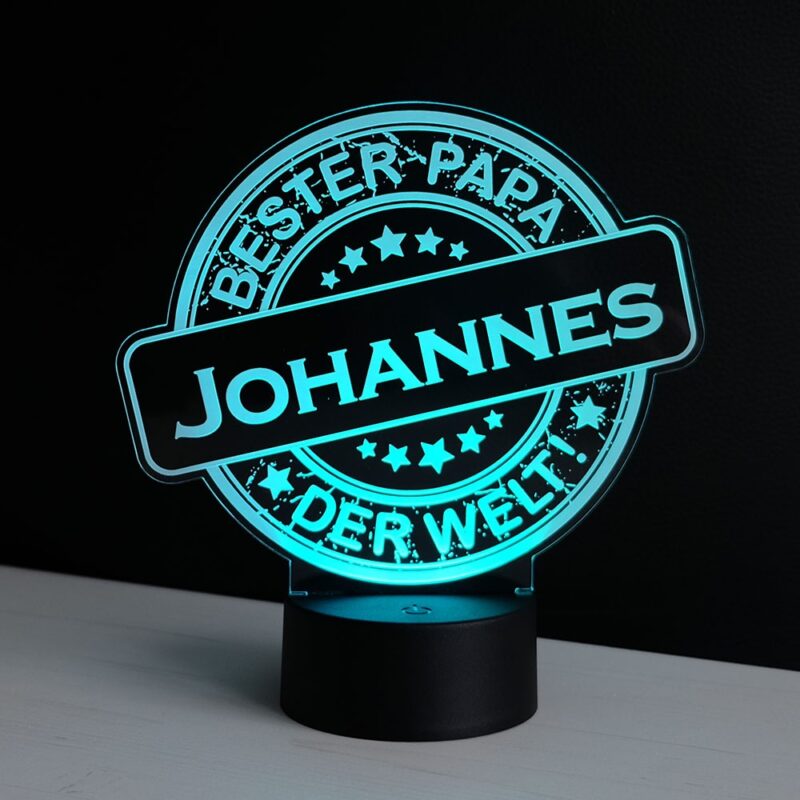 Bild von led dekolicht bester papa mitjpg | Individuelle 🎁 persönliche 🎁 personalisierte Geschenke bedruckt ▪ bestickt ▪ graviert