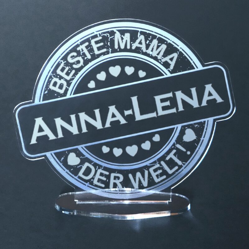 Bild von acryl button mit namensgravurjpg | Individuelle 🎁 persönliche 🎁 personalisierte Geschenke bedruckt ▪ bestickt ▪ graviert