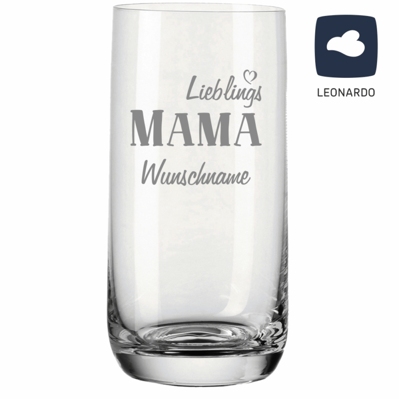 Bild von trinkglas von leonardo mit grapng | Individuelle 🎁 persönliche 🎁 personalisierte Geschenke bedruckt ▪ bestickt ▪ graviert