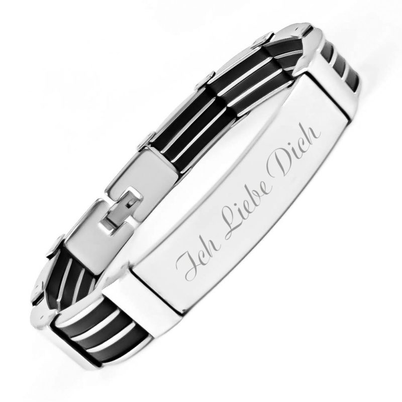 Bild von armband mit gravur edelstahl kjpg | Individuelle 🎁 persönliche 🎁 personalisierte Geschenke bedruckt ▪ bestickt ▪ graviert