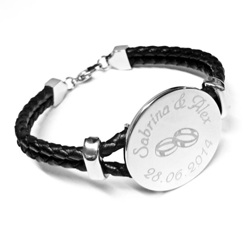 Bild von leder armband mit gravur motivjpg | Individuelle 🎁 persönliche 🎁 personalisierte Geschenke bedruckt ▪ bestickt ▪ graviert