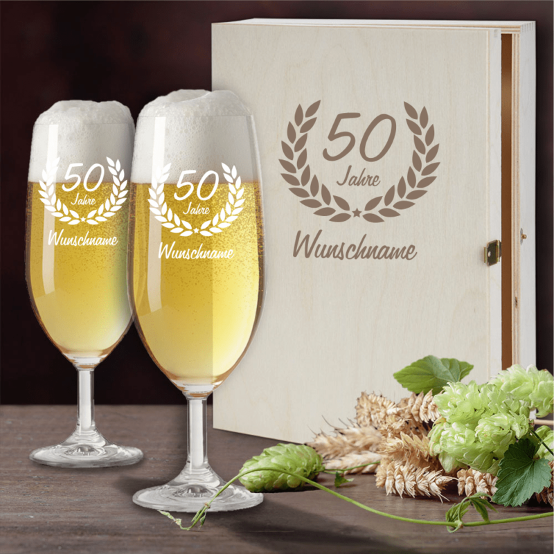 Bild von personalisiertes bierglas gescpng | Individuelle 🎁 persönliche 🎁 personalisierte Geschenke bedruckt ▪ bestickt ▪ graviert