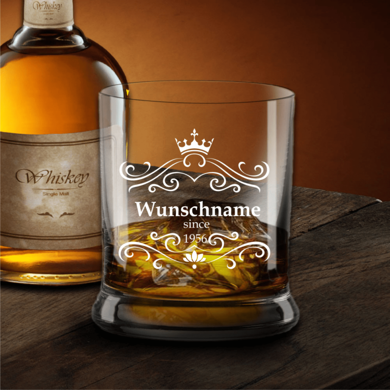 Bild von   whisky glas mit wunschnamen unpng | Individuelle 🎁 persönliche 🎁 personalisierte Geschenke bedruckt ▪ bestickt ▪ graviert