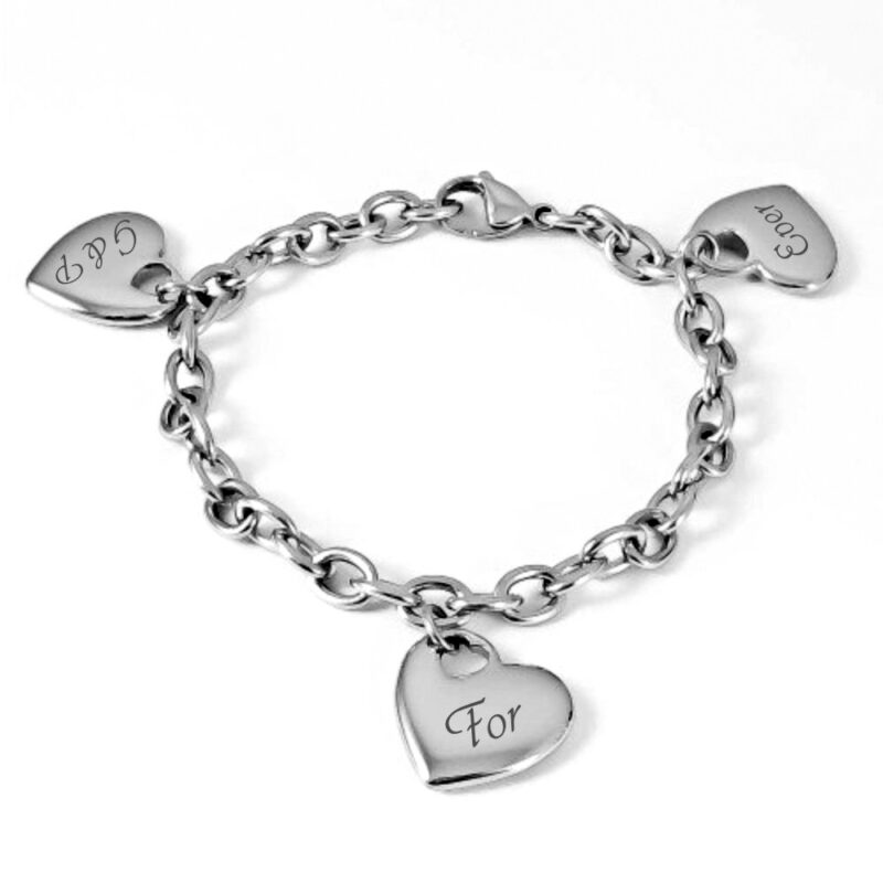 Bild von armband mit massiven herzanhjpg | Individuelle 🎁 persönliche 🎁 personalisierte Geschenke bedruckt ▪ bestickt ▪ graviert