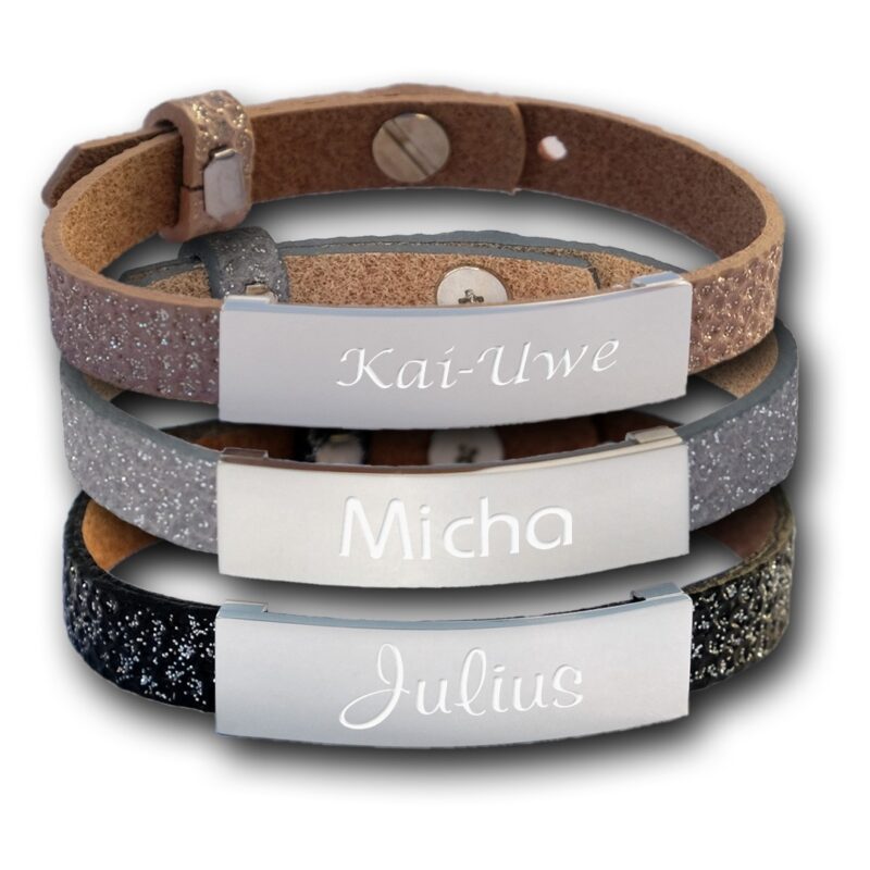 Bild von lederarmband malini glam mit gjpg | Individuelle 🎁 persönliche 🎁 personalisierte Geschenke bedruckt ▪ bestickt ▪ graviert