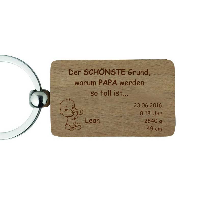 Bild von holz schluesselanhaenger mit gjpg | Individuelle 🎁 persönliche 🎁 personalisierte Geschenke bedruckt ▪ bestickt ▪ graviert