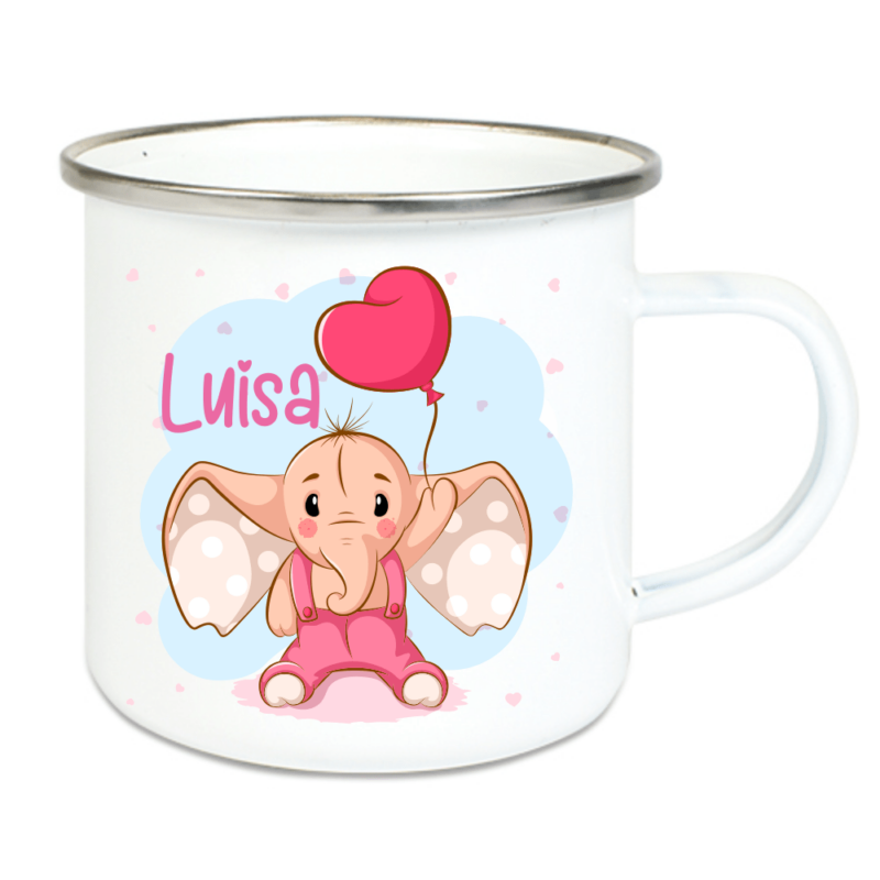 Bild von emaille tasse kinder mit deinepng | Individuelle 🎁 persönliche 🎁 personalisierte Geschenke bedruckt ▪ bestickt ▪ graviert