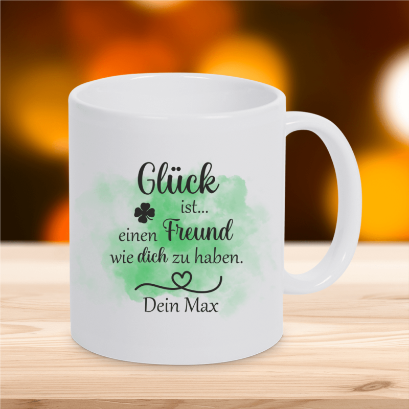 Bild von personalisierte tasse glueck ipng | Individuelle 🎁 persönliche 🎁 personalisierte Geschenke bedruckt ▪ bestickt ▪ graviert