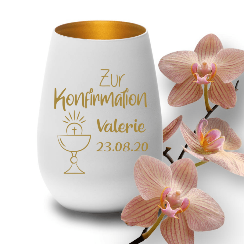 Bild von windlicht mit gravur weiss golpng | Individuelle 🎁 persönliche 🎁 personalisierte Geschenke bedruckt ▪ bestickt ▪ graviert