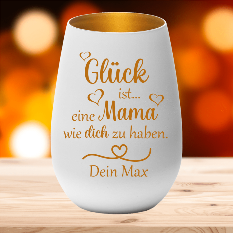 Bild von personalisiertes windlicht glapng | Individuelle 🎁 persönliche 🎁 personalisierte Geschenke bedruckt ▪ bestickt ▪ graviert