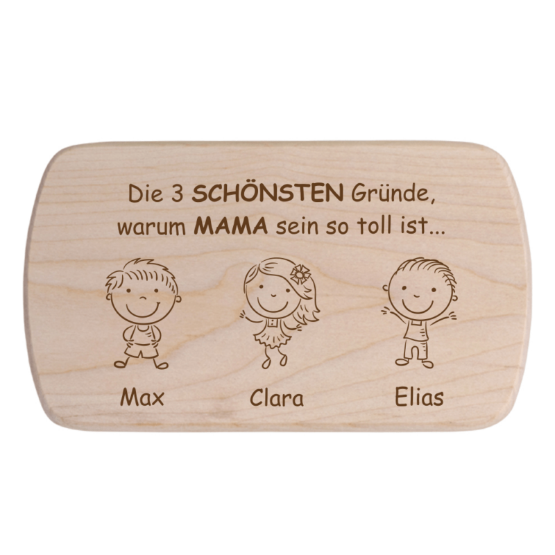 Bild von   fruehstuecksbrett die schoenstpng | Individuelle 🎁 persönliche 🎁 personalisierte Geschenke bedruckt ▪ bestickt ▪ graviert