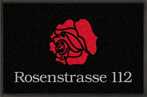 Bild von sauberlaufmatte rosendesign zujpg | Individuelle 🎁 persönliche 🎁 personalisierte Geschenke bedruckt ▪ bestickt ▪ graviert