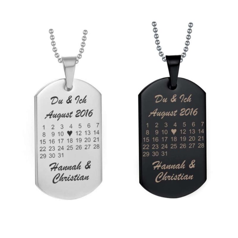 Bild von   halskette dog tag anhaenger mojpg | Individuelle 🎁 persönliche 🎁 personalisierte Geschenke bedruckt ▪ bestickt ▪ graviert