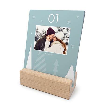 Bild von adventskalender mit holzaufstejpg | Individuelle 🎁 persönliche 🎁 personalisierte Geschenke bedruckt ▪ bestickt ▪ graviert