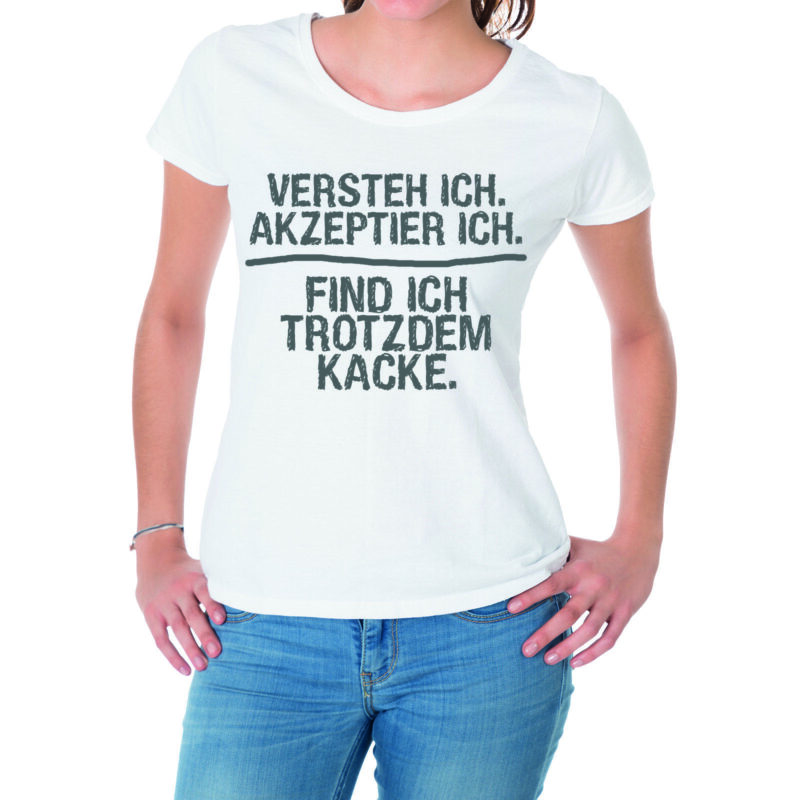 Bild von damen t shirt modell verstehjpg | Individuelle 🎁 persönliche 🎁 personalisierte Geschenke bedruckt ▪ bestickt ▪ graviert