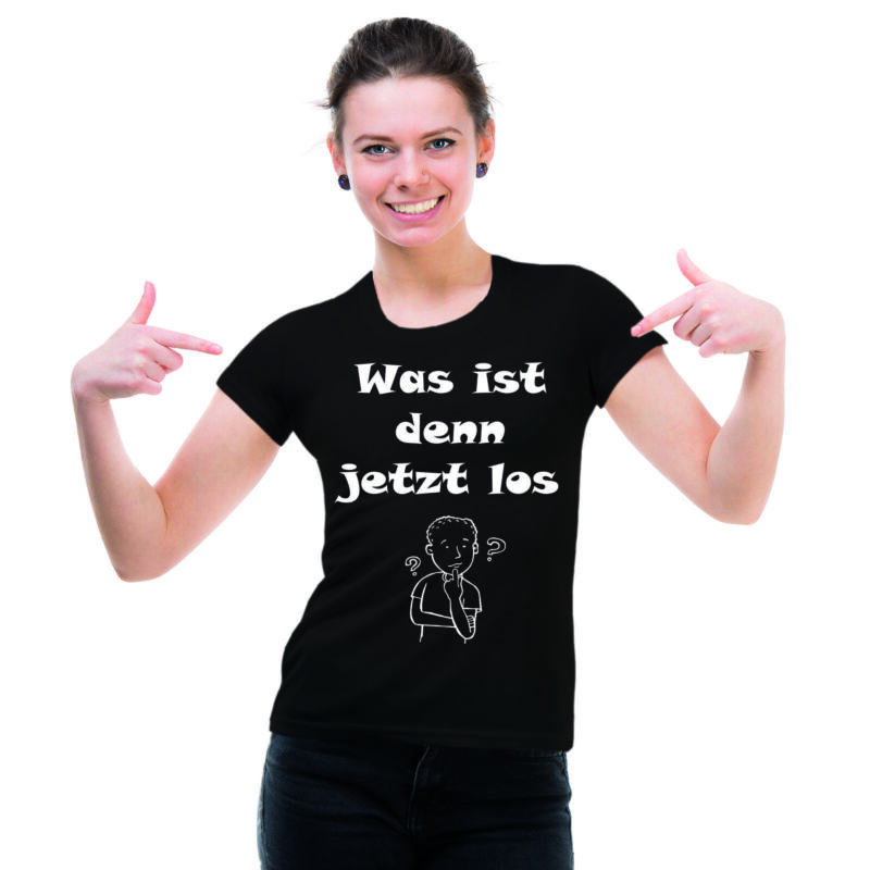 Bild von damen t shirt modell was istjpg | Individuelle 🎁 persönliche 🎁 personalisierte Geschenke bedruckt ▪ bestickt ▪ graviert