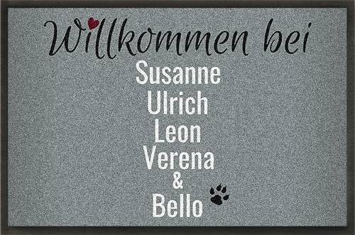 Bild von gestaltbare fussmatte willkjpg | Individuelle 🎁 persönliche 🎁 personalisierte Geschenke bedruckt ▪ bestickt ▪ graviert