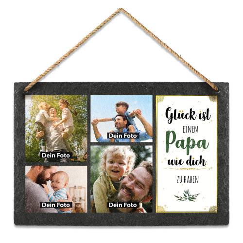 Bild von schieferplatte fuer papa mit fjpg | Individuelle 🎁 persönliche 🎁 personalisierte Geschenke bedruckt ▪ bestickt ▪ graviert