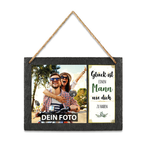 Bild von bedruckte schieferplatte mit fjpg | Individuelle 🎁 persönliche 🎁 personalisierte Geschenke bedruckt ▪ bestickt ▪ graviert