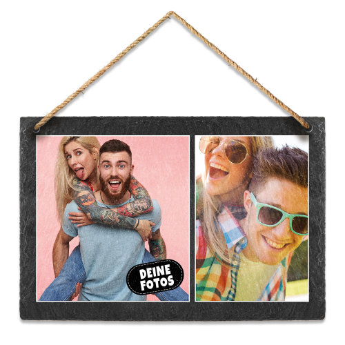 Bild von   schieferplatte mit foto collagjpg | Individuelle 🎁 persönliche 🎁 personalisierte Geschenke bedruckt ▪ bestickt ▪ graviert