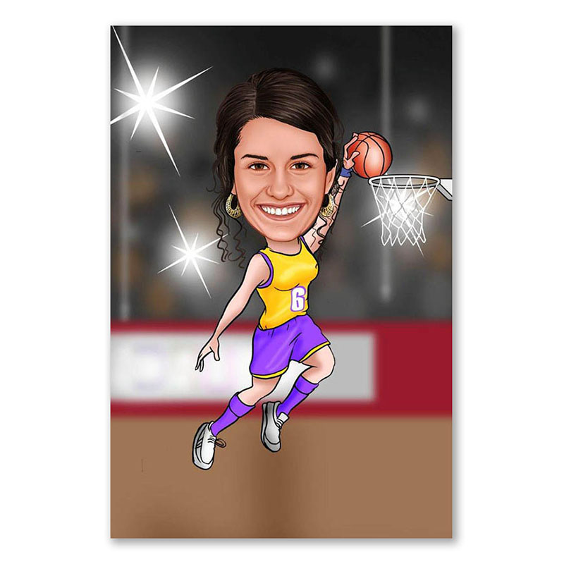 Bild von erstellung karikatur basketbaljpg | Individuelle 🎁 persönliche 🎁 personalisierte Geschenke bedruckt ▪ bestickt ▪ graviert