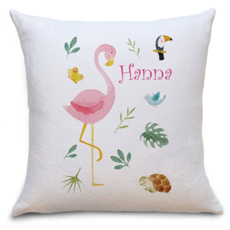 Bild von kinderkissen flamingo safari tjpg | Individuelle 🎁 persönliche 🎁 personalisierte Geschenke bedruckt ▪ bestickt ▪ graviert