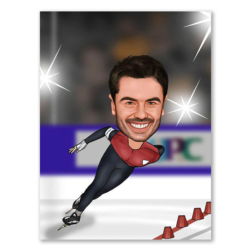 Bild von erstellung karikatur eisschneljpg | Individuelle 🎁 persönliche 🎁 personalisierte Geschenke bedruckt ▪ bestickt ▪ graviert