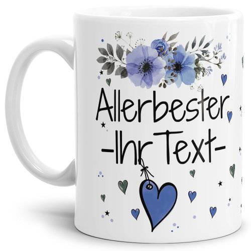 Bild von tasse mit schoenem blumenmotivjpg | Individuelle 🎁 persönliche 🎁 personalisierte Geschenke bedruckt ▪ bestickt ▪ graviert