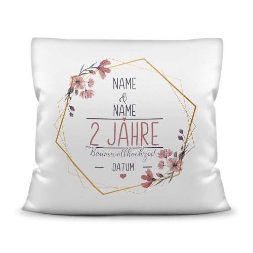 Bild von hochzeitstag kissen baumwolljpg | Individuelle 🎁 persönliche 🎁 personalisierte Geschenke bedruckt ▪ bestickt ▪ graviert