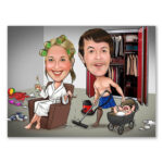 Bild von erstellung karikatur geteiltejpg | Individuelle 🎁 persönliche 🎁 personalisierte Geschenke bedruckt ▪ bestickt ▪ graviert