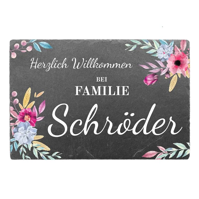 Bild von tuerschild aus schiefer mit najpg | Individuelle 🎁 persönliche 🎁 personalisierte Geschenke bedruckt ▪ bestickt ▪ graviert