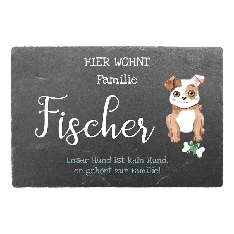 Bild von schieferschild fuer hundeliebhjpg | Individuelle 🎁 persönliche 🎁 personalisierte Geschenke bedruckt ▪ bestickt ▪ graviert