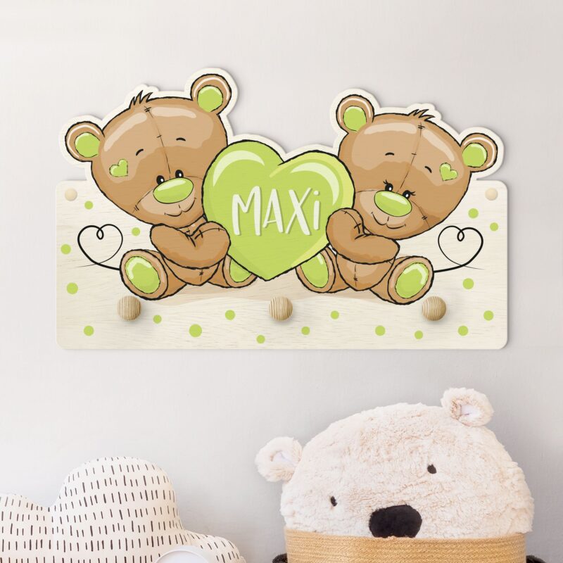 Bild von kindergarderobe holz mit namenjpg | Individuelle 🎁 persönliche 🎁 personalisierte Geschenke bedruckt ▪ bestickt ▪ graviert