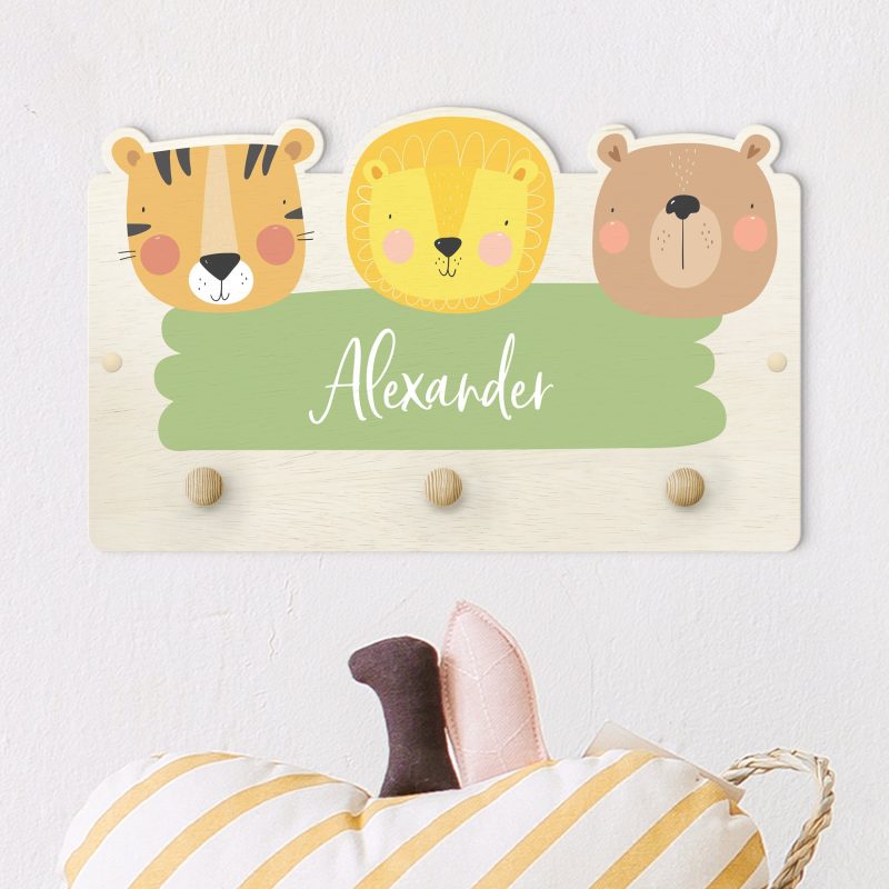 Bild von kindergarderobe holz mit namenjpg | Individuelle 🎁 persönliche 🎁 personalisierte Geschenke bedruckt ▪ bestickt ▪ graviert