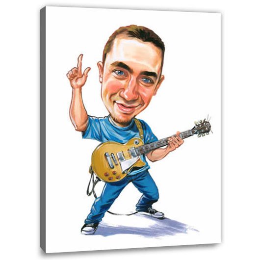 Bild von erstellung karikatur guitrarrejpg | Individuelle 🎁 persönliche 🎁 personalisierte Geschenke bedruckt ▪ bestickt ▪ graviert