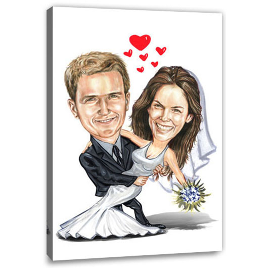 Bild von erstellung karikatur hochzeitsjpg | Individuelle 🎁 persönliche 🎁 personalisierte Geschenke bedruckt ▪ bestickt ▪ graviert