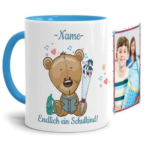 Bild von tasse zur einschulung fuer junjpg | Individuelle 🎁 persönliche 🎁 personalisierte Geschenke bedruckt ▪ bestickt ▪ graviert