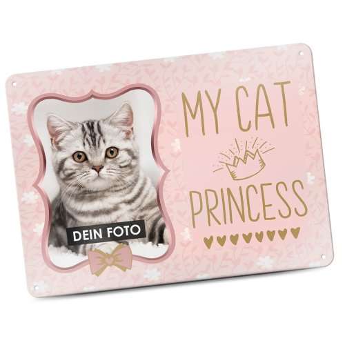 Bild von katzenschild my cat princessjpg | Individuelle 🎁 persönliche 🎁 personalisierte Geschenke bedruckt ▪ bestickt ▪ graviert