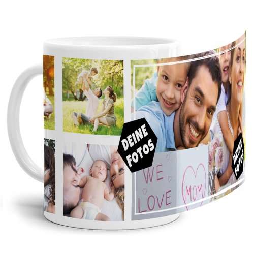 Bild von tasse mit fotocollage verschjpg | Individuelle 🎁 persönliche 🎁 personalisierte Geschenke bedruckt ▪ bestickt ▪ graviert