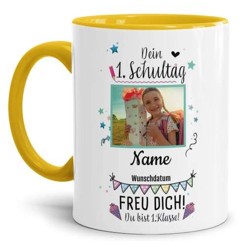 Bild von tasse dein schultag namjpg | Individuelle 🎁 persönliche 🎁 personalisierte Geschenke bedruckt ▪ bestickt ▪ graviert