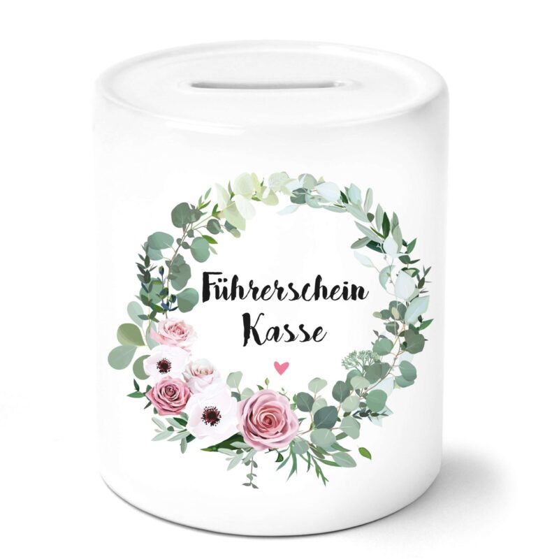 Bild von fuehrerschein kasse mit blumenjpg | Individuelle 🎁 persönliche 🎁 personalisierte Geschenke bedruckt ▪ bestickt ▪ graviert