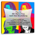 Bild von pop art warhol pure eigene bjpg | Individuelle 🎁 persönliche 🎁 personalisierte Geschenke bedruckt ▪ bestickt ▪ graviert