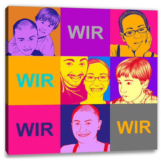 Bild von   pop art  warhol pure  wujpg | Individuelle 🎁 persönliche 🎁 personalisierte Geschenke bedruckt ▪ bestickt ▪ graviert