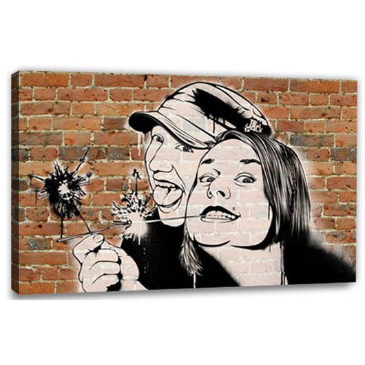 Bild von pop art graffiti gra ijpg | Individuelle 🎁 persönliche 🎁 personalisierte Geschenke bedruckt ▪ bestickt ▪ graviert